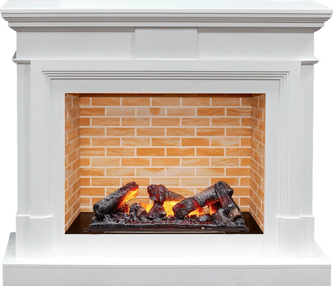 Каминокомплект Dimplex Coventry - Белый / Кирпич  с очагом Cassette 600 NH