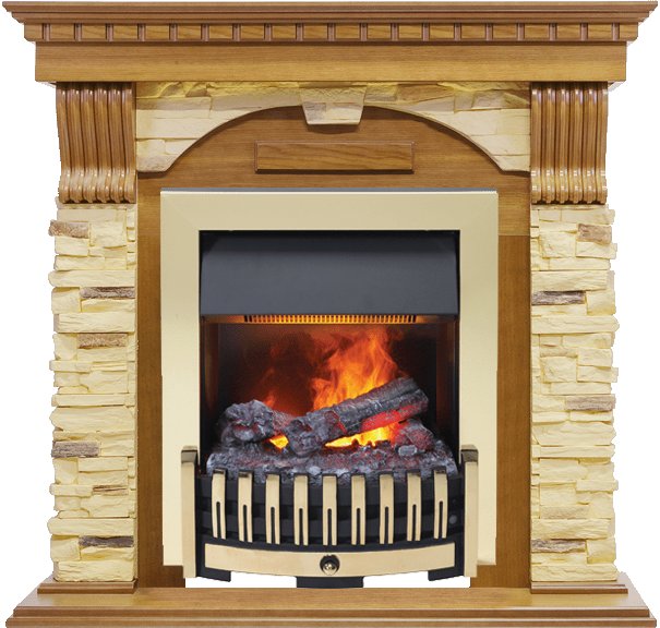Каминокомплект Dimplex Dublin -  Дуб / Сланец с очагом Danville Brass FB2