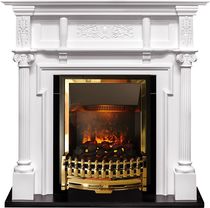 Каминокомплект Dimplex Oxford - Белый с очагом Atherton