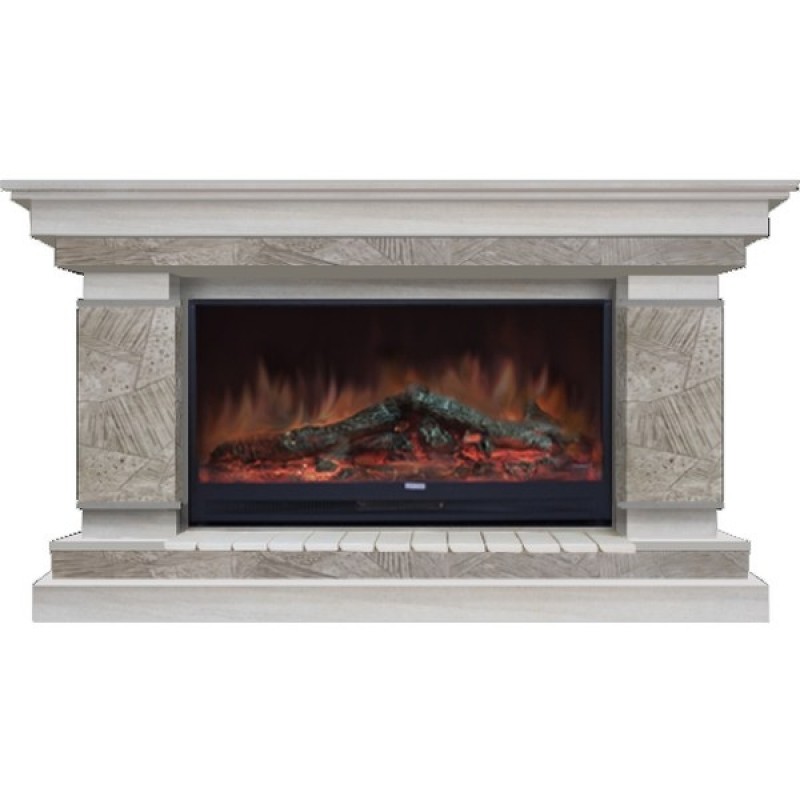 Каминокомплект Glenrich Лорд 86 (Premier S86) марсель беленый дуб