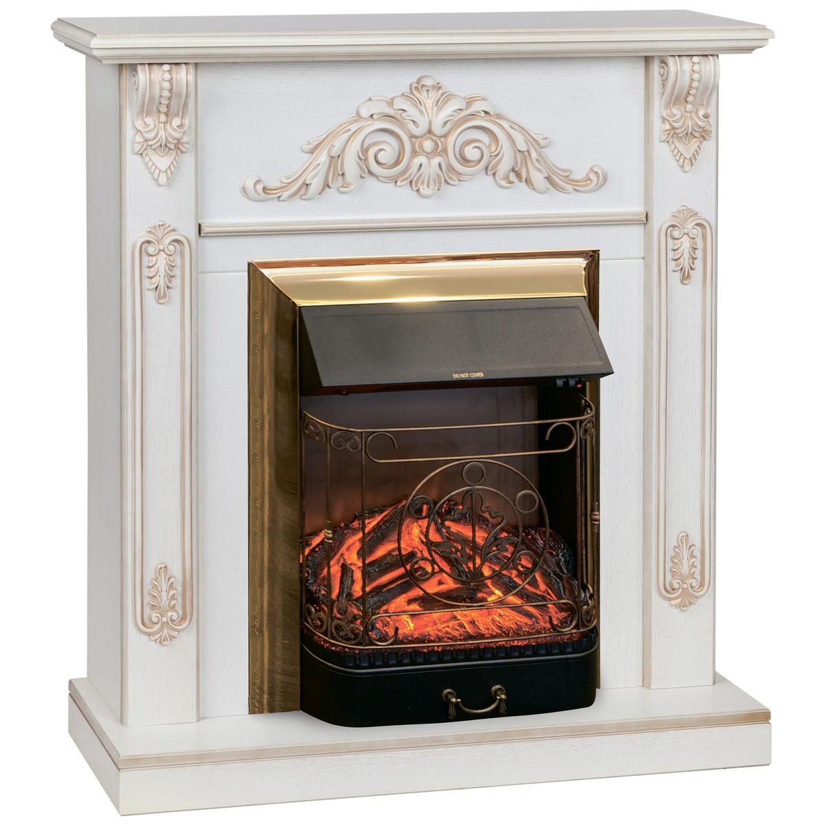 Электрокамин RealFlame Anita WT с очагом Majestic Lux Brass