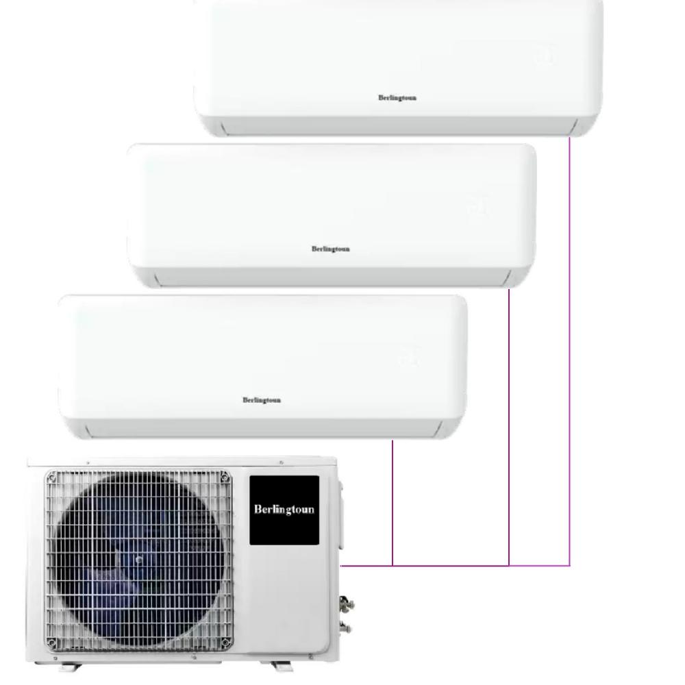 Мульти сплит-система настенная Berlingtoun BMI-07AIN1 / BMO-21/3AIN1 DC Inverter 7+7+7