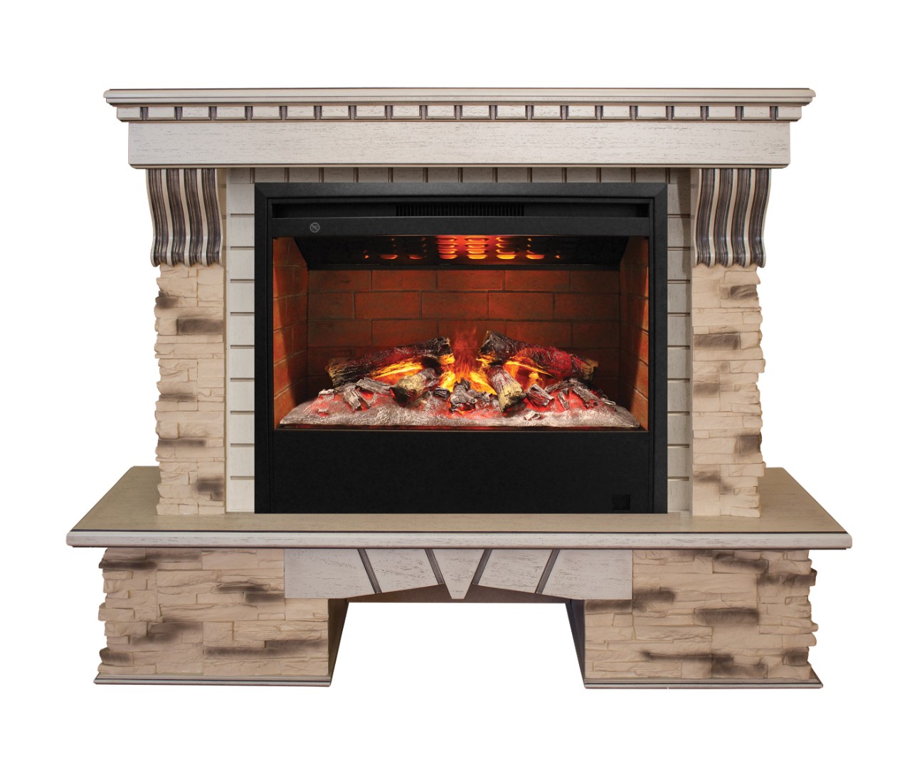 Электрокамин RealFlame Sorento WT с Helios 26 3D