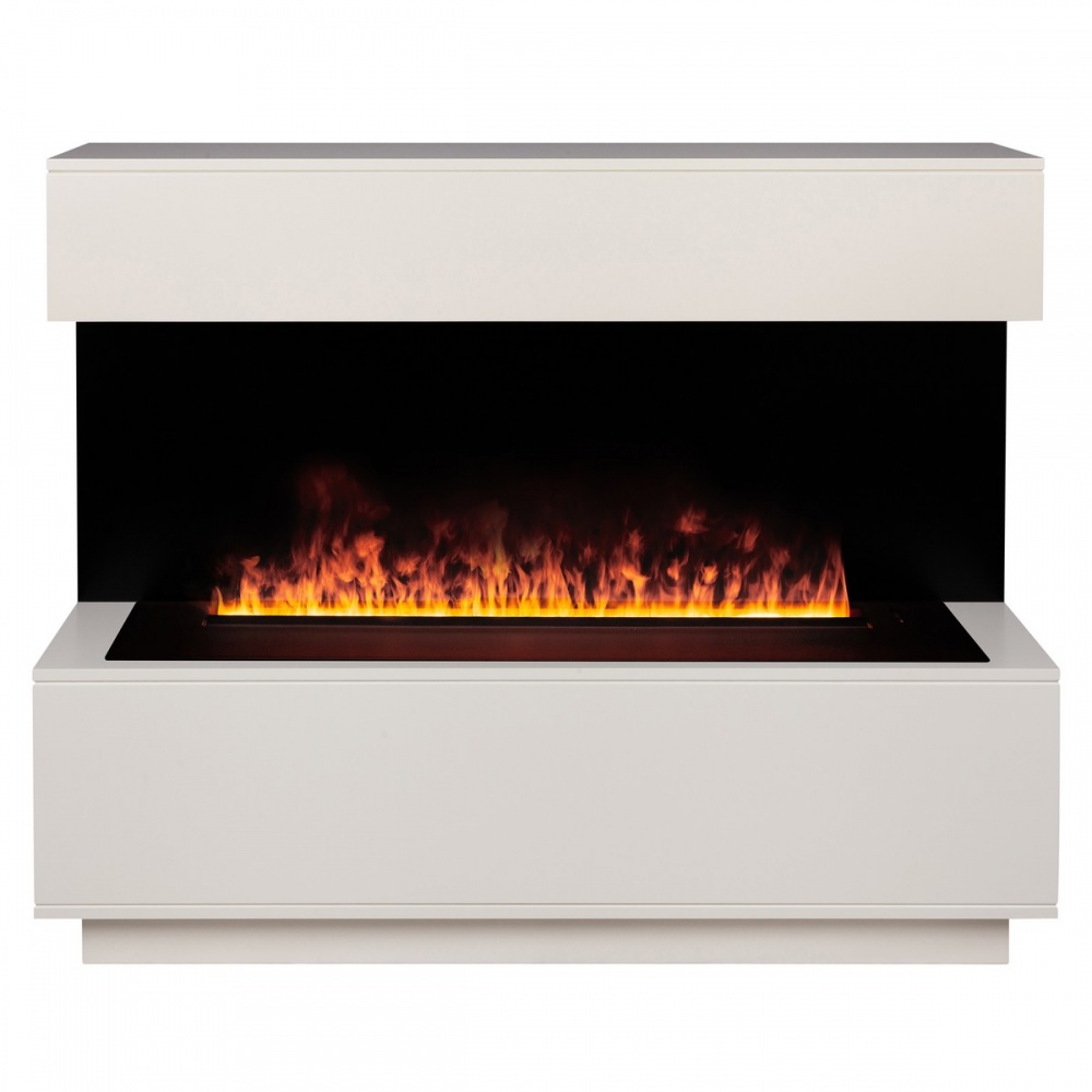 Электрокамин RealFlame  Modern CST1000 WT-P614 с очагом 3D Cassette 1000 Black Panel