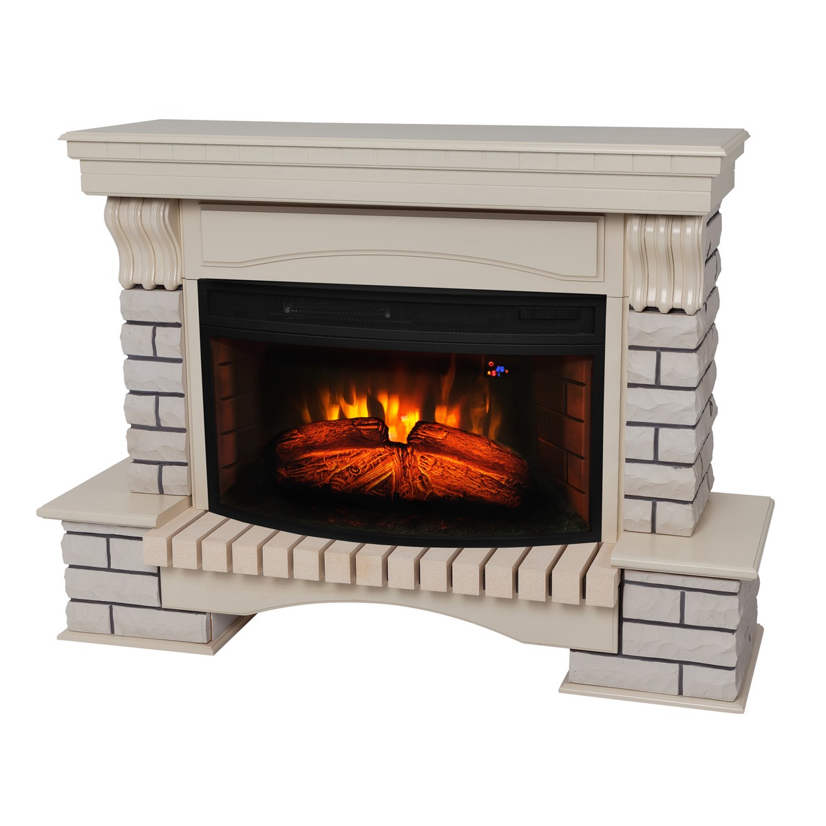 Электрокамин RealFlame  Country 33/33W WT с очагом Firespace 33W