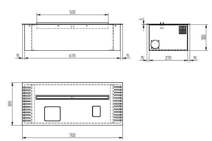 Биокамин автоматический Zefire Automatic 700 черный