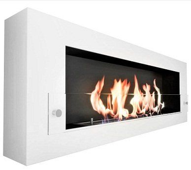 Биокамин настенный Zefire Orion 1200 с белой рамкой