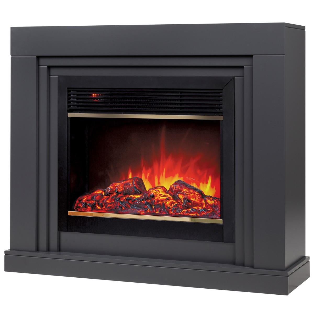 Электрокамин RealFlame Stanley 26 GR с очагом Moonblaze Deluxe Brass