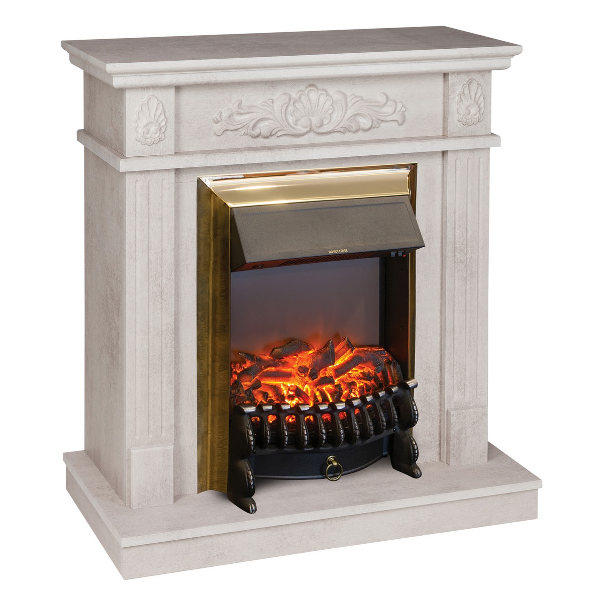 Электрокамин RealFlame  Adelaida WT с очагом Fobos Lux Brass