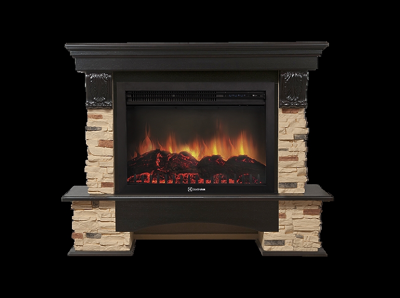 Портал Firelight Pietra 30S камень сланец натуральный, шпон венге