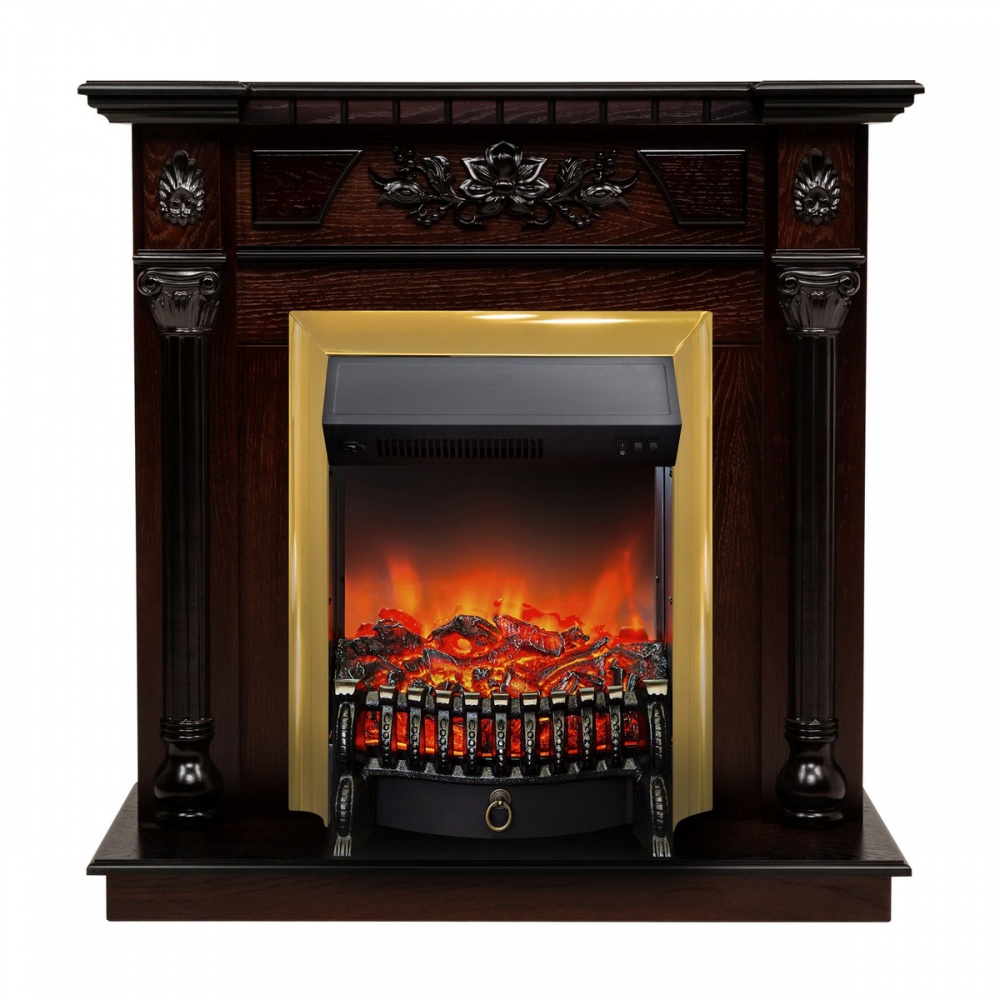 Электрокамин RealFlame  Dacota AO с очагом Fobos Lux Brass