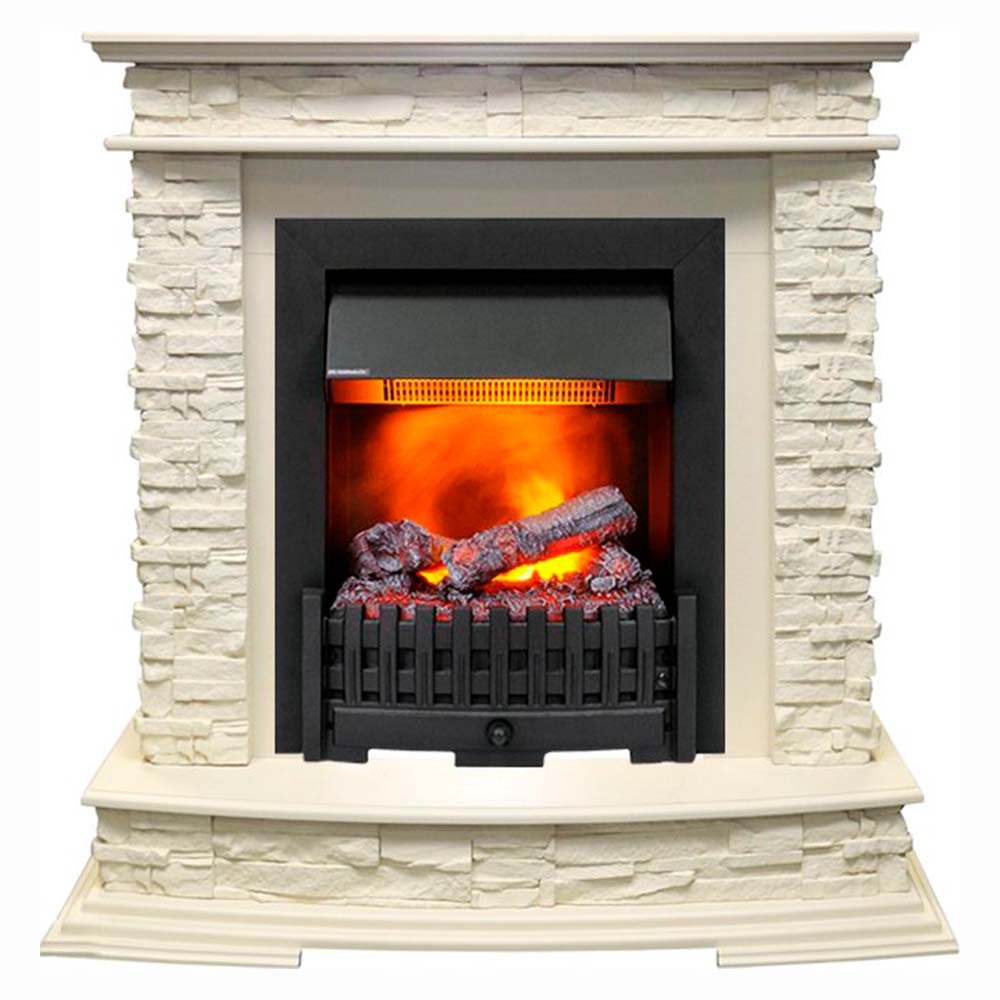 Каминокомплект Dimplex Luzern - Слоновая кость с очагом Danville Black FB2