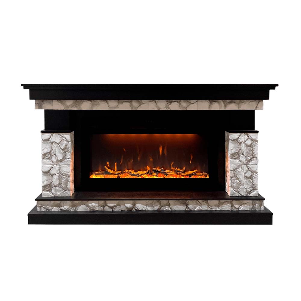 Каминокомплект Glenrich Брайтон с очагом Crystal 36 карелия/дуб 46 (без плитки)