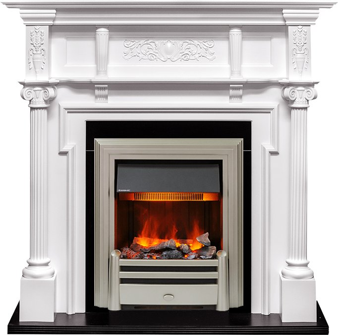 Каминокомплект Dimplex Oxford - Белый с очагом Chesford
