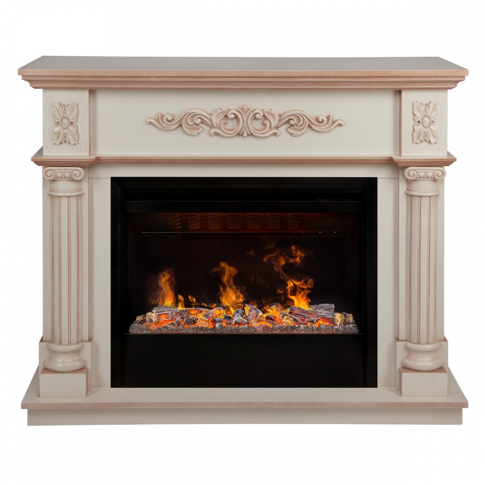 Электрокамин RealFlame  Silvia 26 WT-619B с очагом 3D Helios 26 SBG