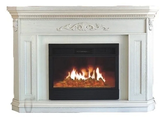 Каминокомплект Glenrich Каролина Delux Arte 28 мрамор белый