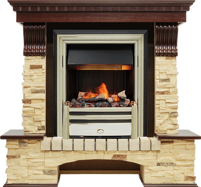 Каминокомплект Dimplex Pierre Luxe - Темный дуб / Сланец (Высота 1050мм) с очагом Cavendish