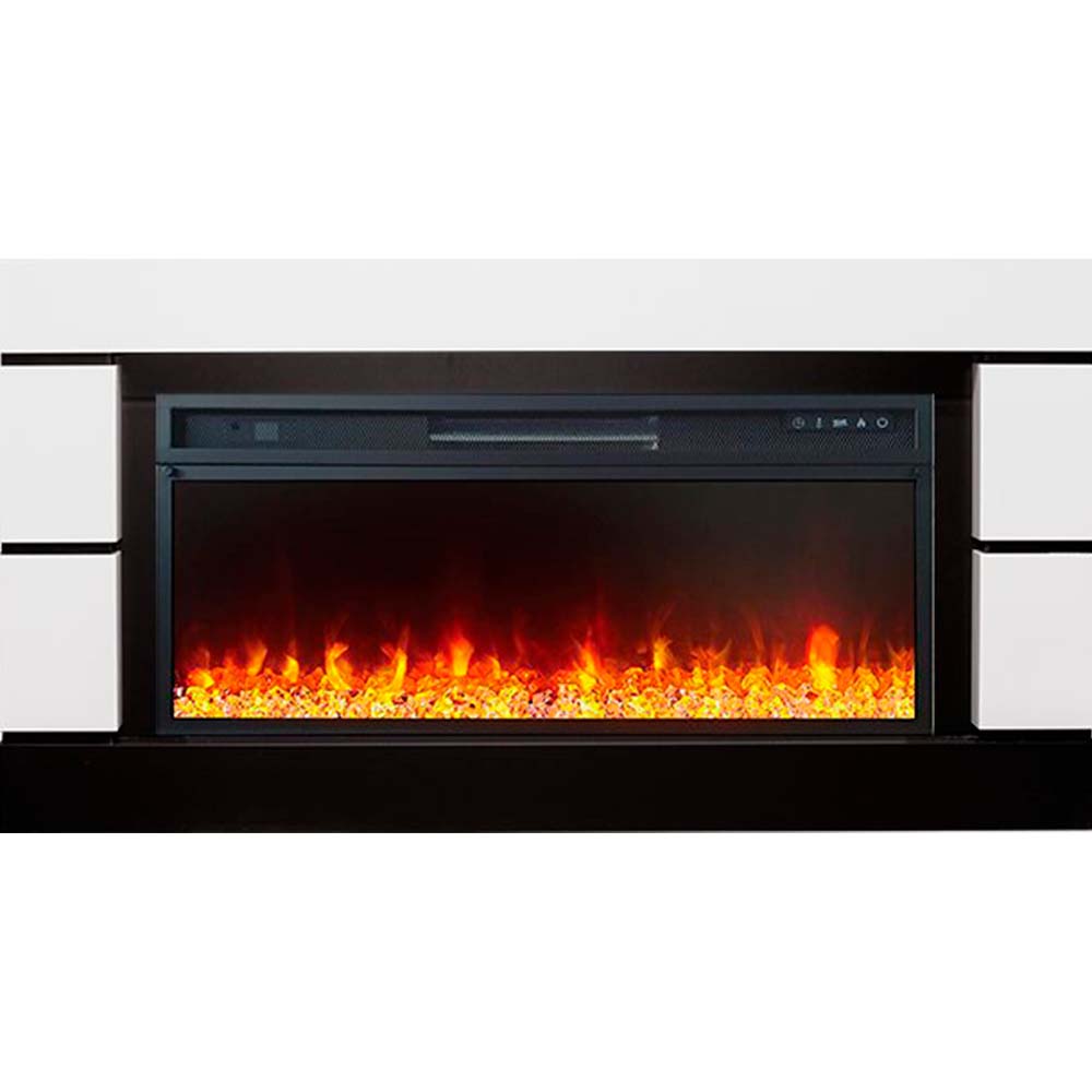 Каминокомплект Royal Flame  Modern - Белый с черным (Глубина 300 мм) с очагом Vision 42 LED