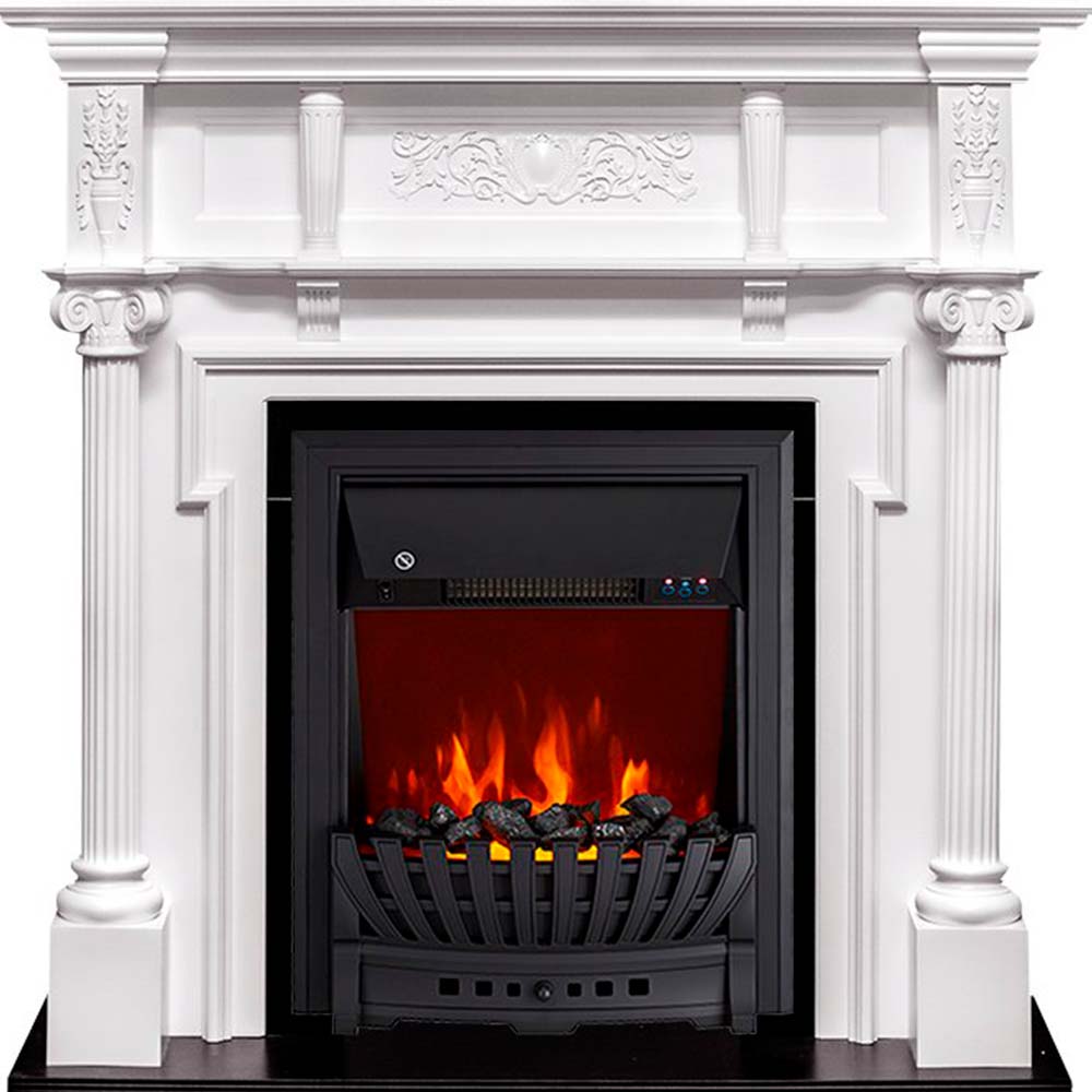 Каминокомплект Royal Flame  Oxford - Белый с очагом Aspen Black