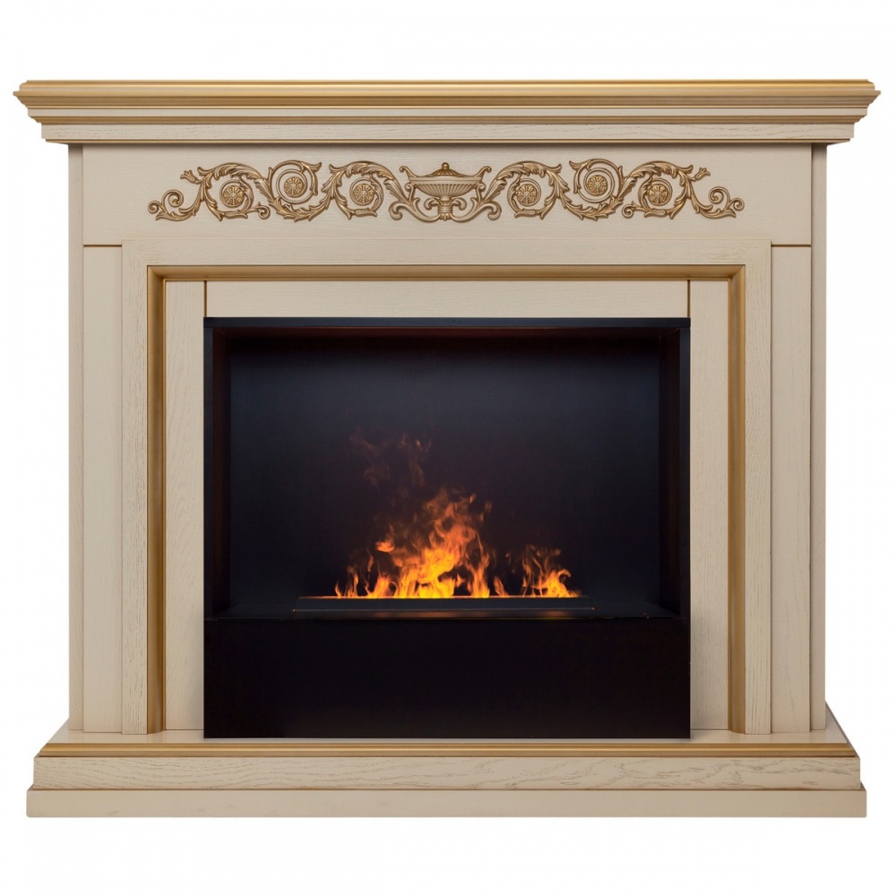 Электрокамин RealFlame  Leticia 26 WT-619G с очагом 3D Cassette 630 Black Panel