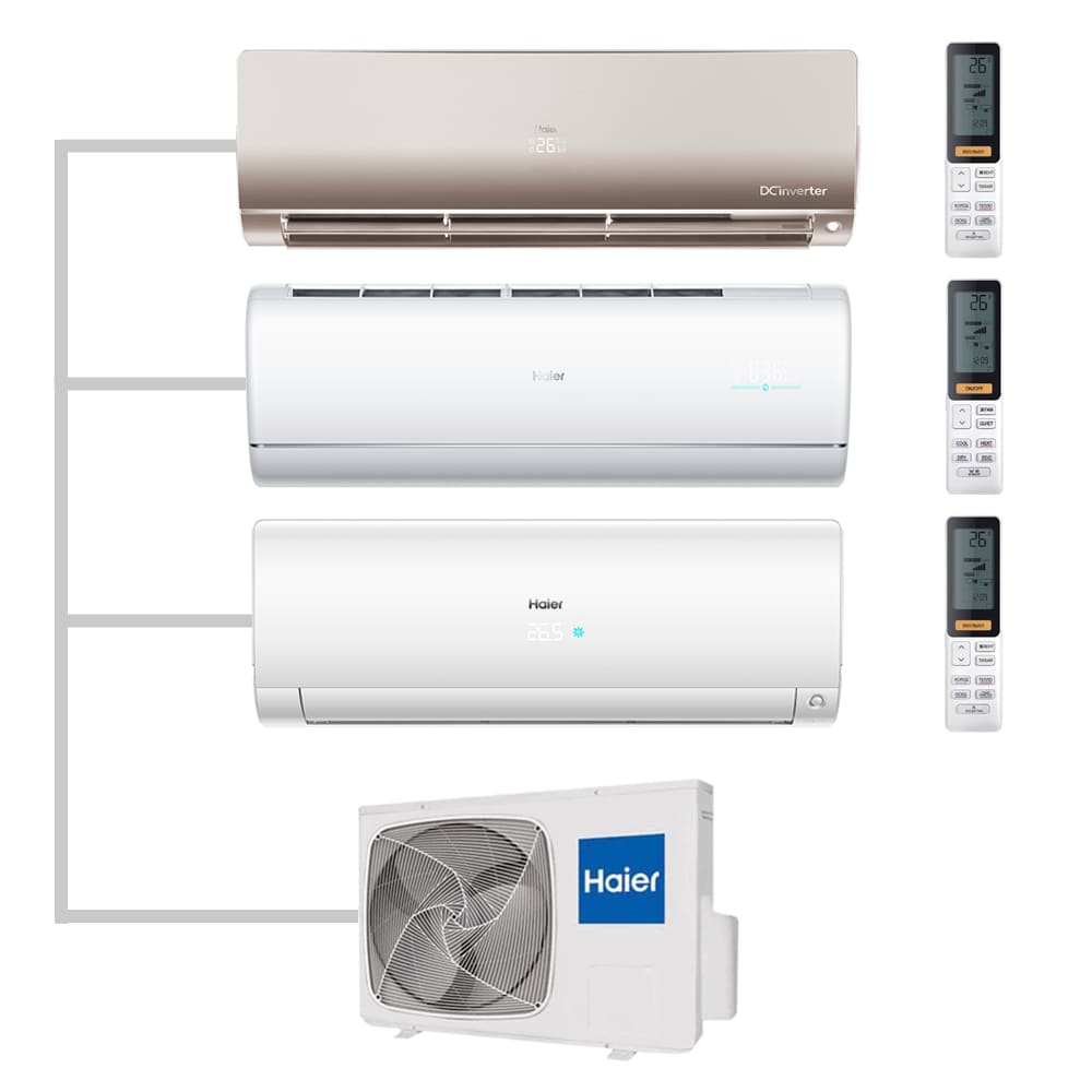 Мульти сплит-система настенная Haier AS35S2SJ2FA-W / AS25S2SF2FA-G / AS35S2SF2FA-W / 3U70S2SR5FA Inverter
