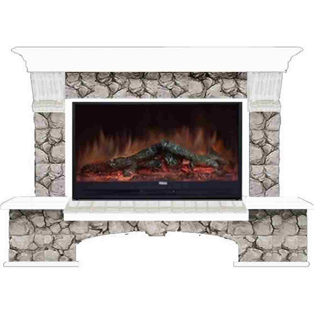 Каминокомплект Glenrich Бостон 86 (Premier S86) белый