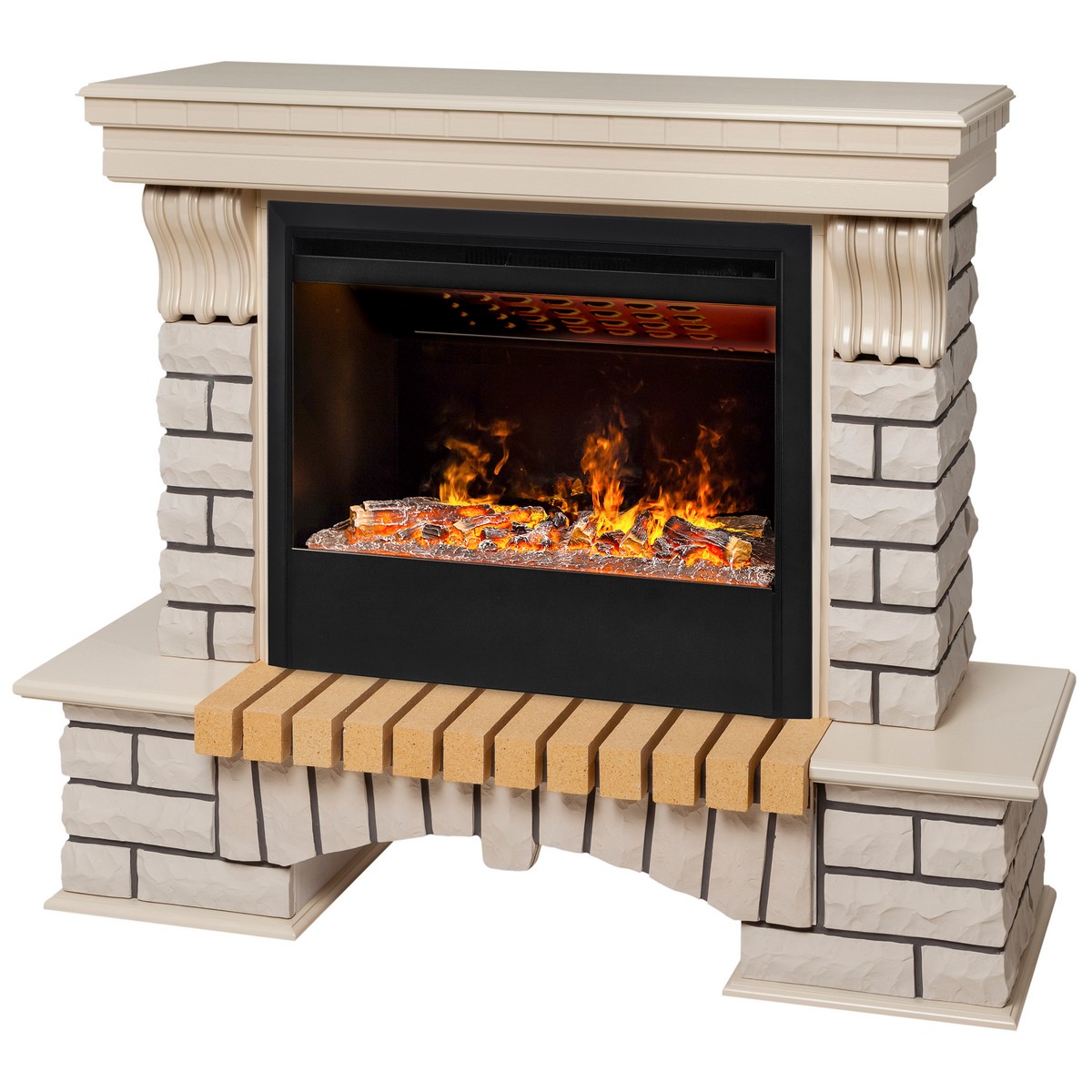 Электрокамин RealFlame  Country 26 WT с очагом 3D Helios 26 SBG