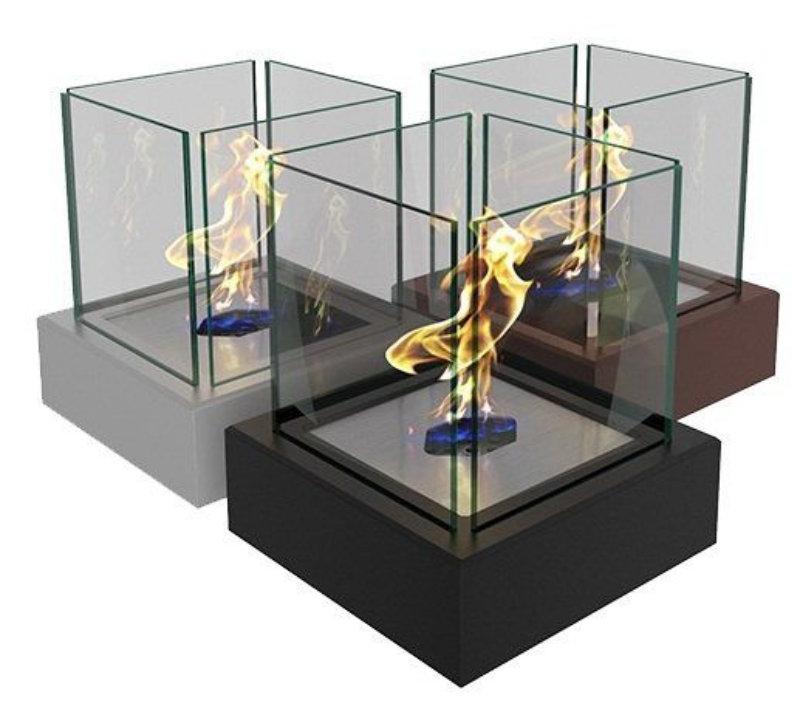 Биокамин настольный Zefire Quant Metall черный