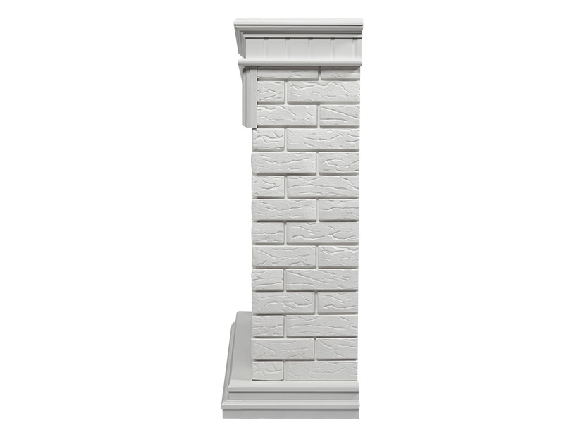 Портал Firelight Bricks 25 камень белый, белая эмаль