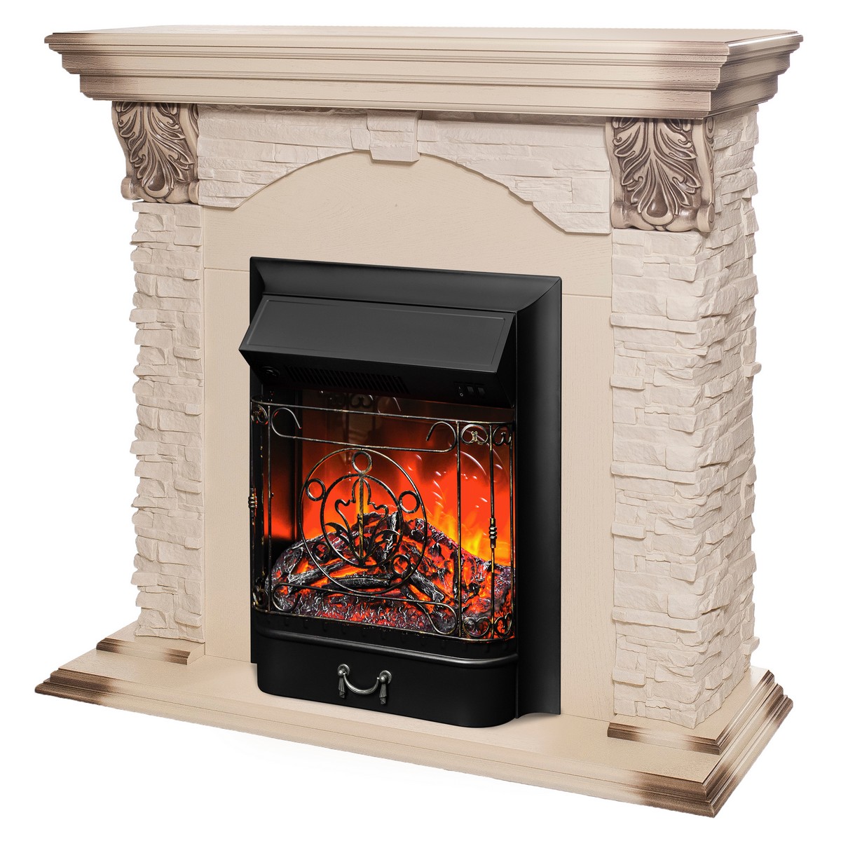 Электрокамин RealFlame  Dublin Lux WT с очагом Majestic Lux Black