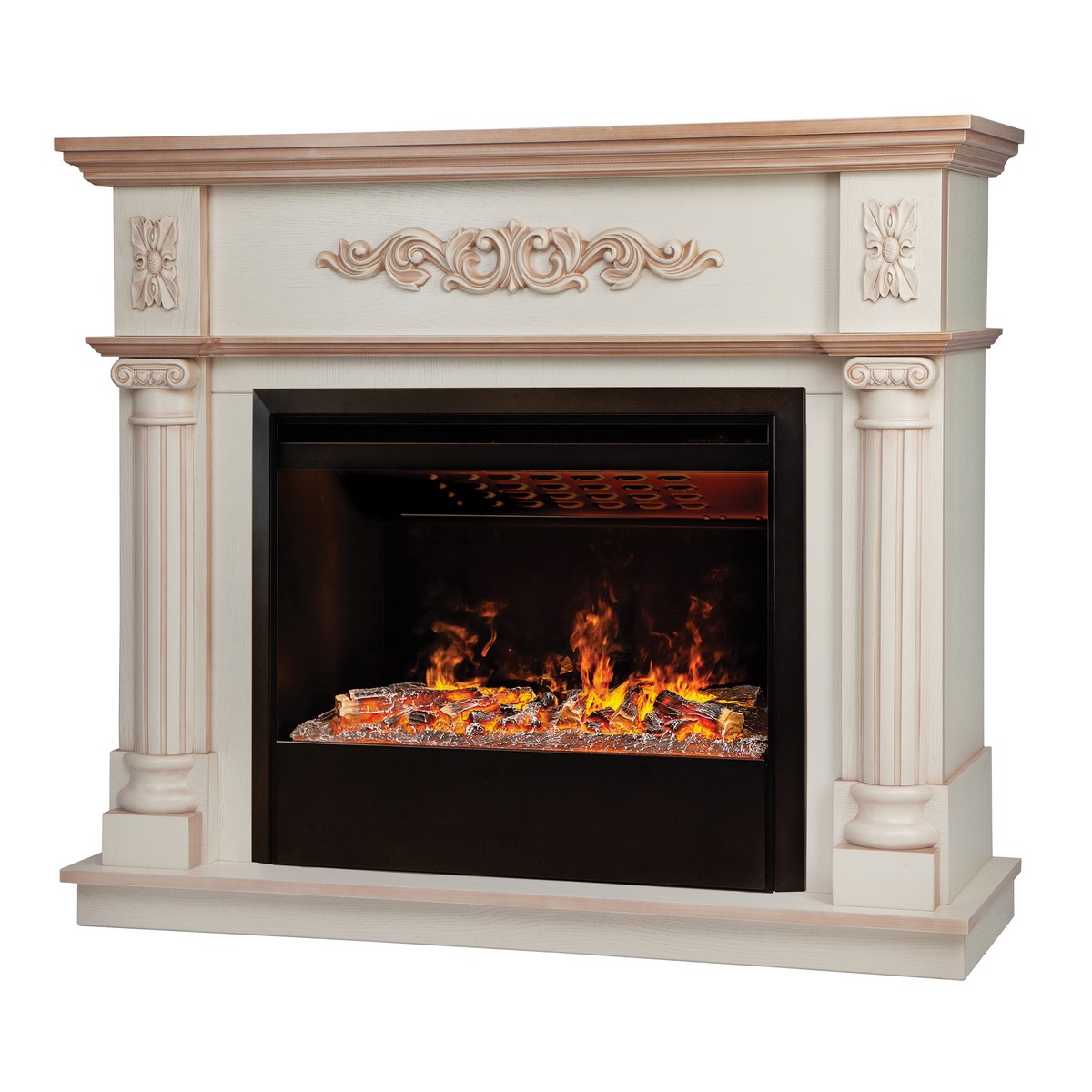 Электрокамин RealFlame  Silvia 26 WT-619B с очагом 3D Helios 26 SBG