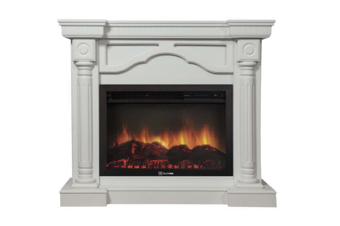 Каминокомплект Electrolux Rome 26/30 с очагом EFP/P-3020LS белый