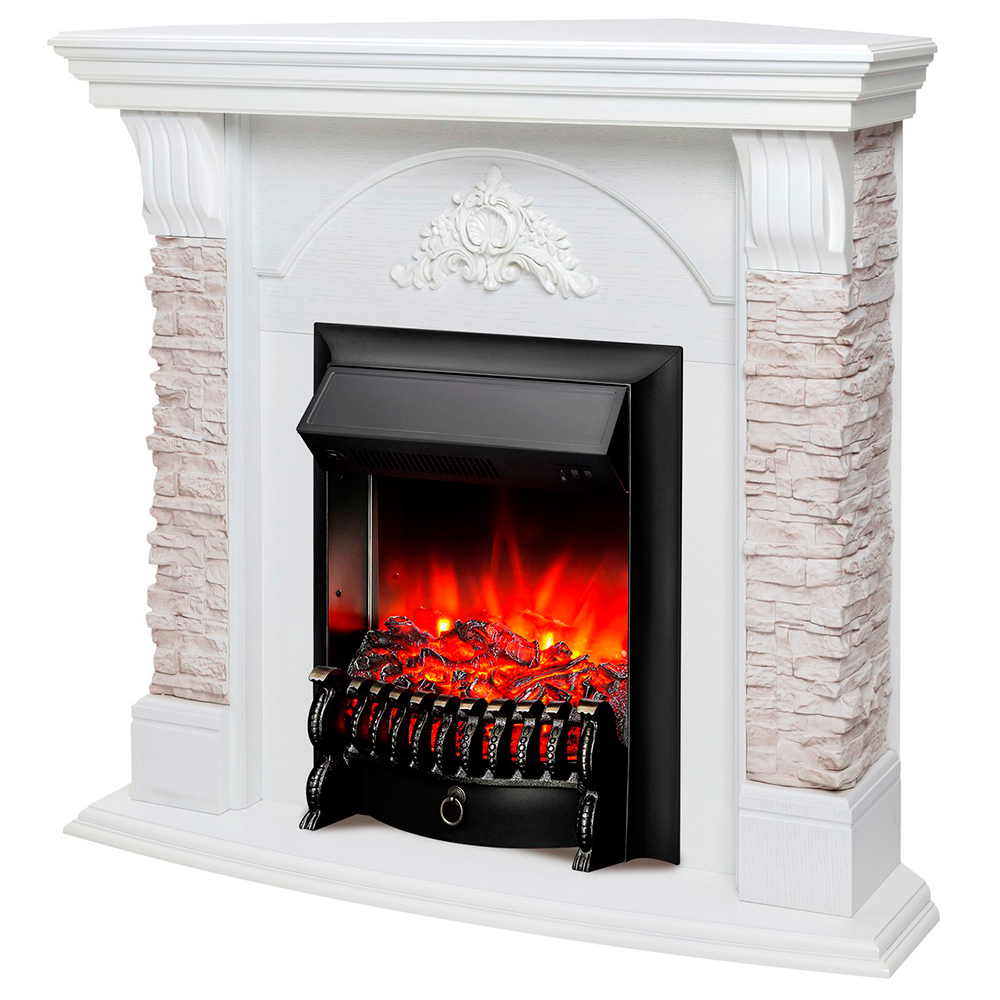 Электрокамин RealFlame  Athena Corner GR с очагом Fobos Lux Black