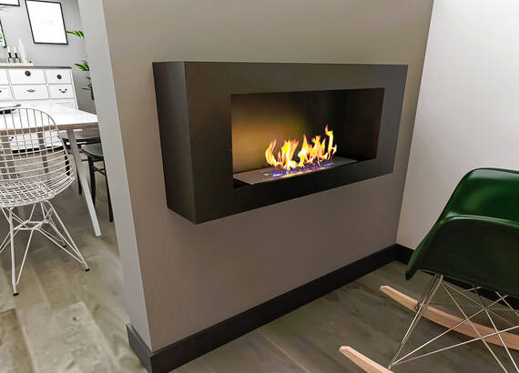 Настенный биокамин Zefire Ornament 900 (Estetic Flame)