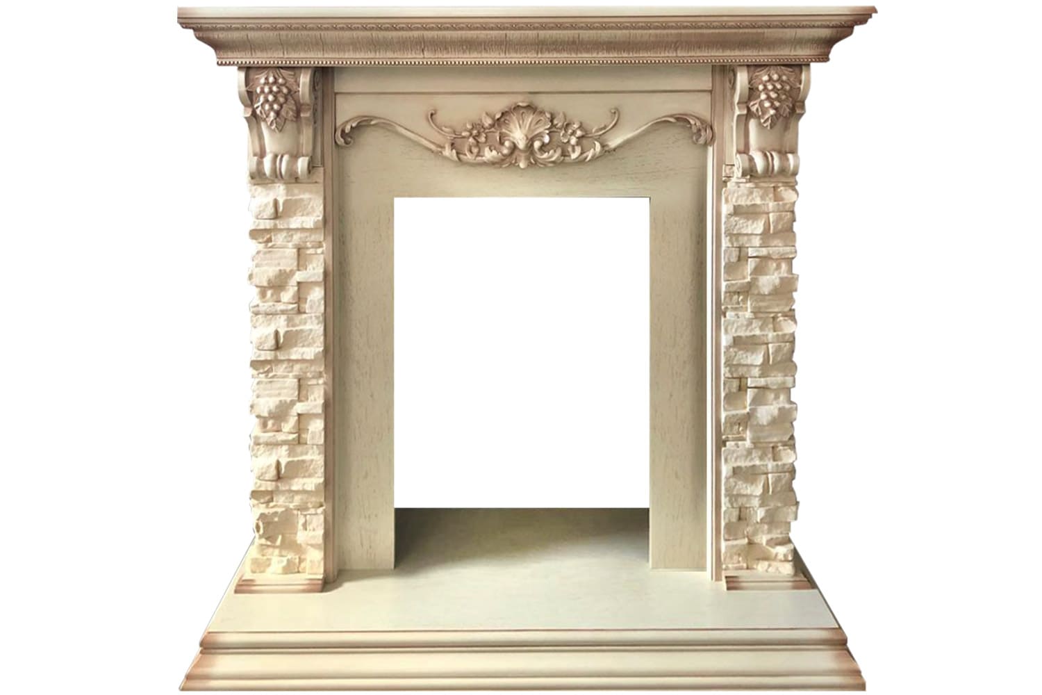 Каминокомплект Royal Flame  Adriana - Cлоновая кость с очагом Aspen Gold