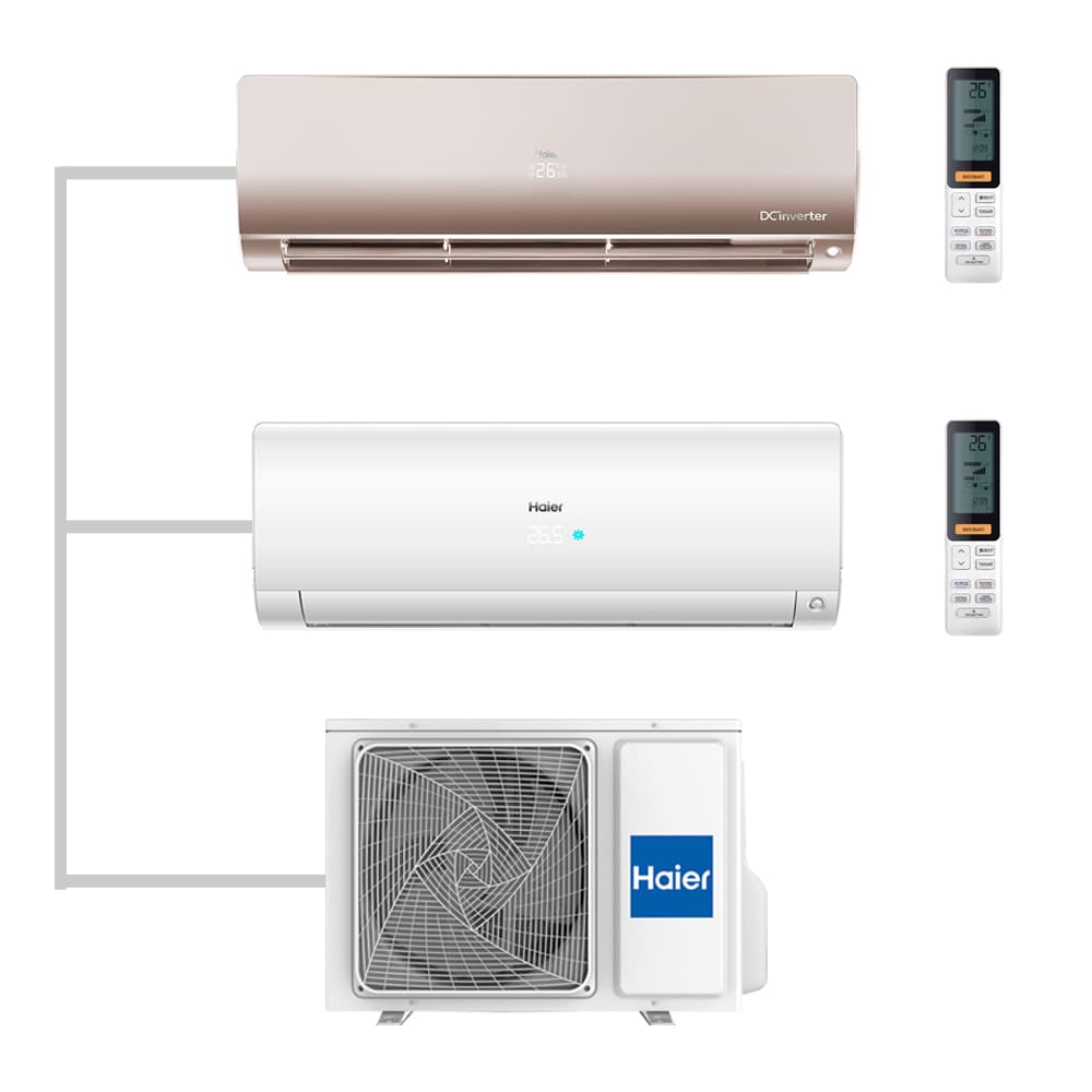 Мульти сплит-система настенная Haier AS25S2SF2FA-G / AS25S2SF2FA-W / 2U40S2SM1FA Inverter
