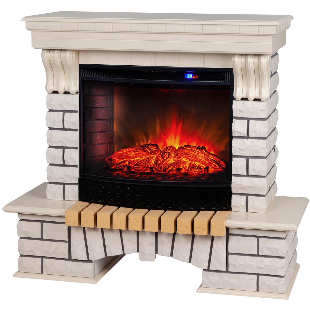 Электрокамин RealFlame Country 25/25,5 WT с очагом Evrika 25,5