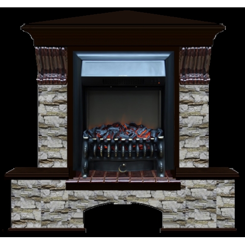 Каминокомплект Glenrich Бостон К угловой (Fobos black) венге