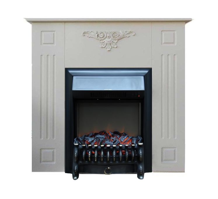 Каминокомплект Glenrich Лотос Fobos black белый