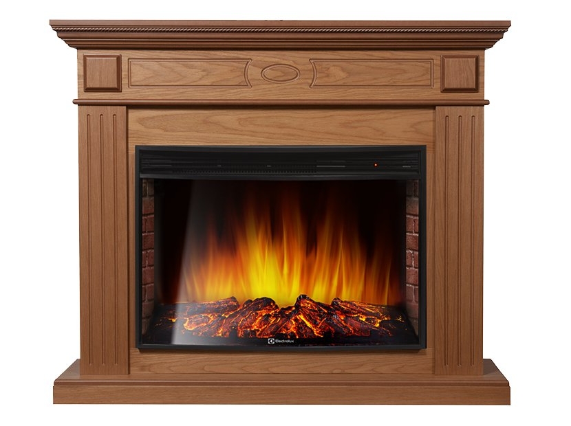 Каминокомплект Electrolux Bianco 30 с очагом EFP/P-3320RLS шпон красное дерево