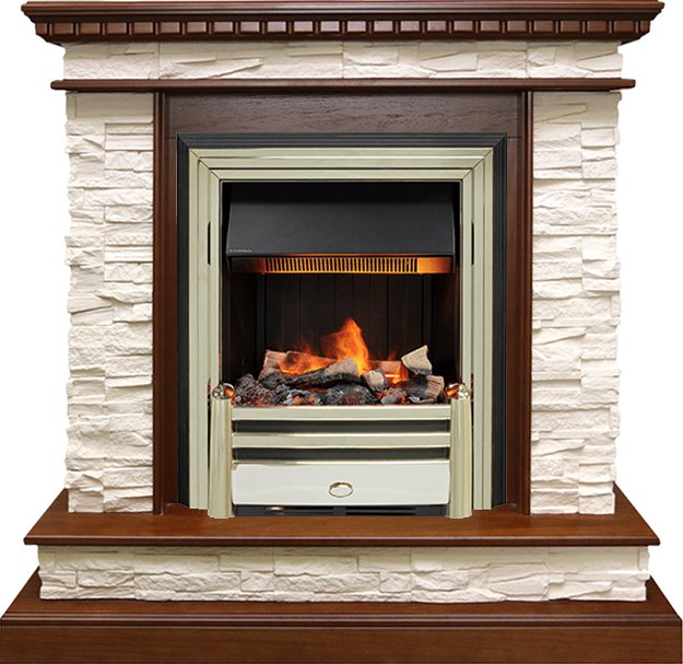 Каминокомплект Dimplex Calgary - Дуб / Сланец белый с очагом Cavendish