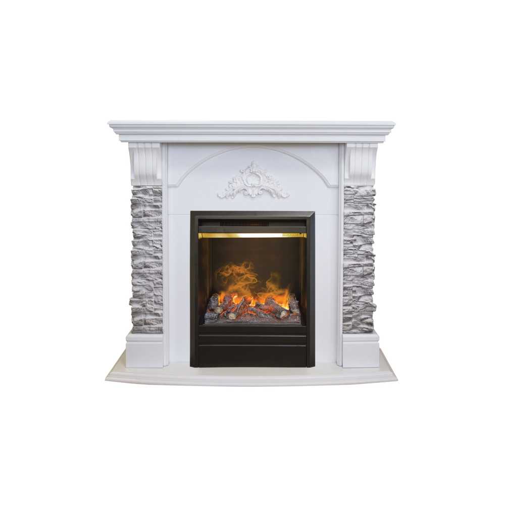 Электрокамин RealFlame  Athena GR WT с очагом 3D Olympic