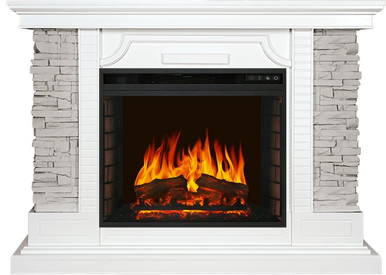 Каминокомплект Royal Flame  Avignon - Белый / Сланец серый с очагом Vision 23 EF LED FX
