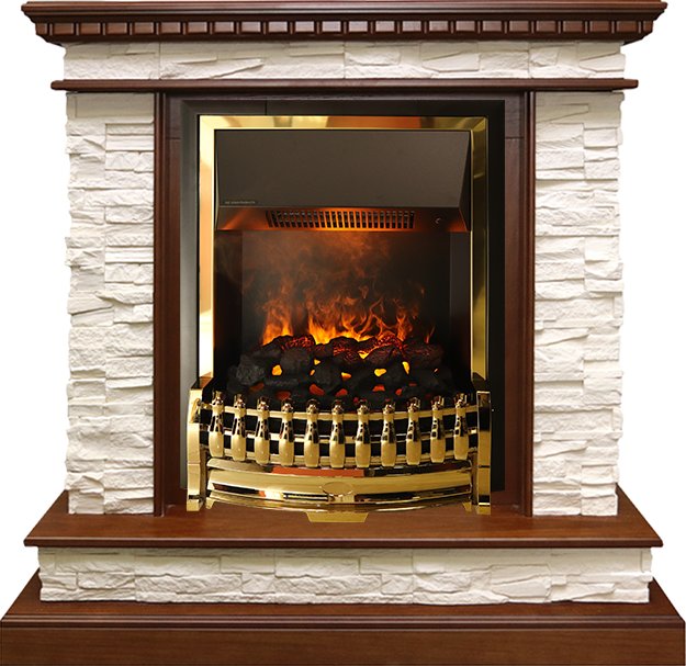 Каминокомплект Dimplex Calgary - Дуб / Сланец белый с очагом Atherton