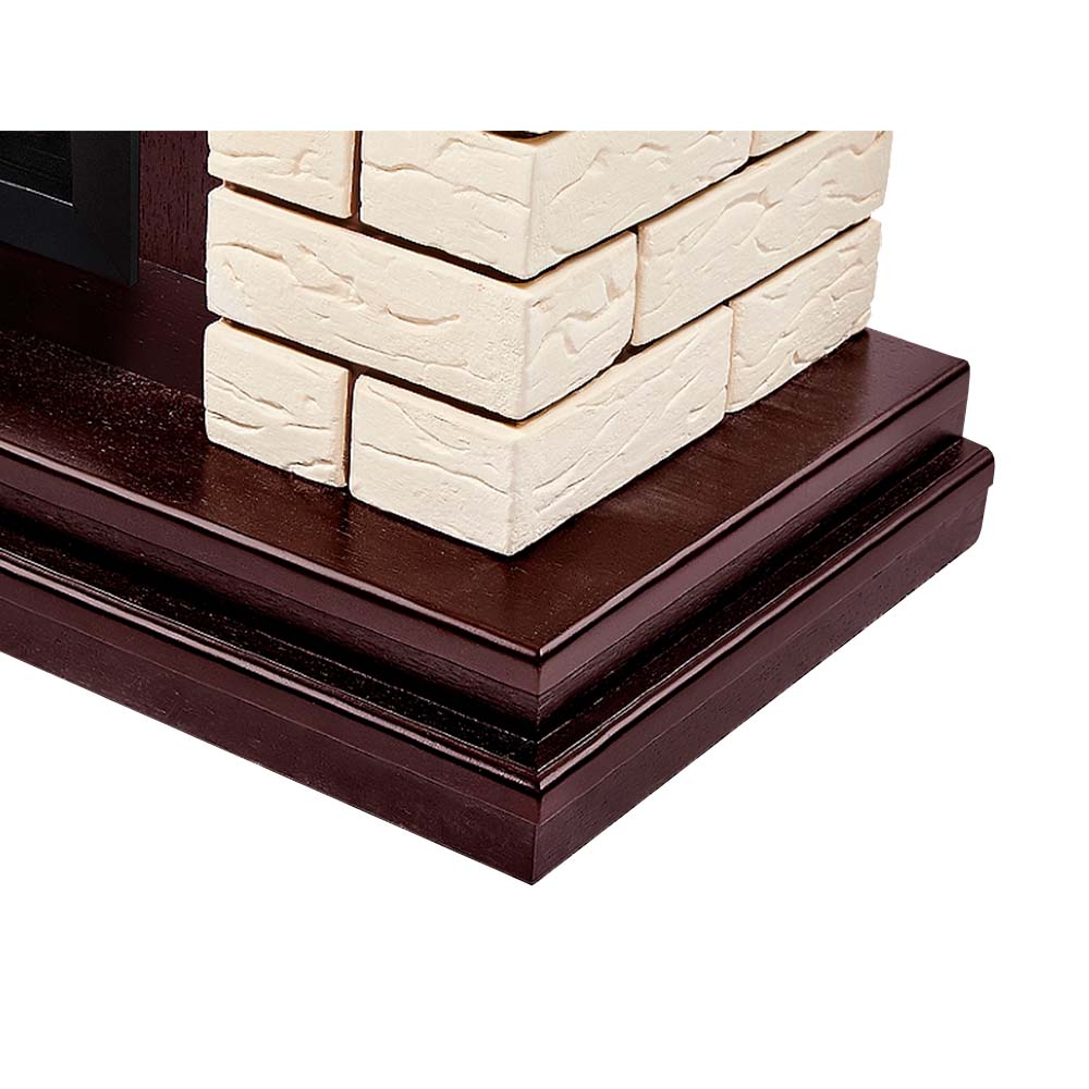 Портал Firelight Bricks 25 камень бежевый, шпон темный дуб