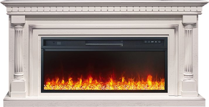 Каминокомплект Royal Flame  Dallas - Слоновая кость с патиной (Ширина 1665 мм) с очагом Vision 42 LED