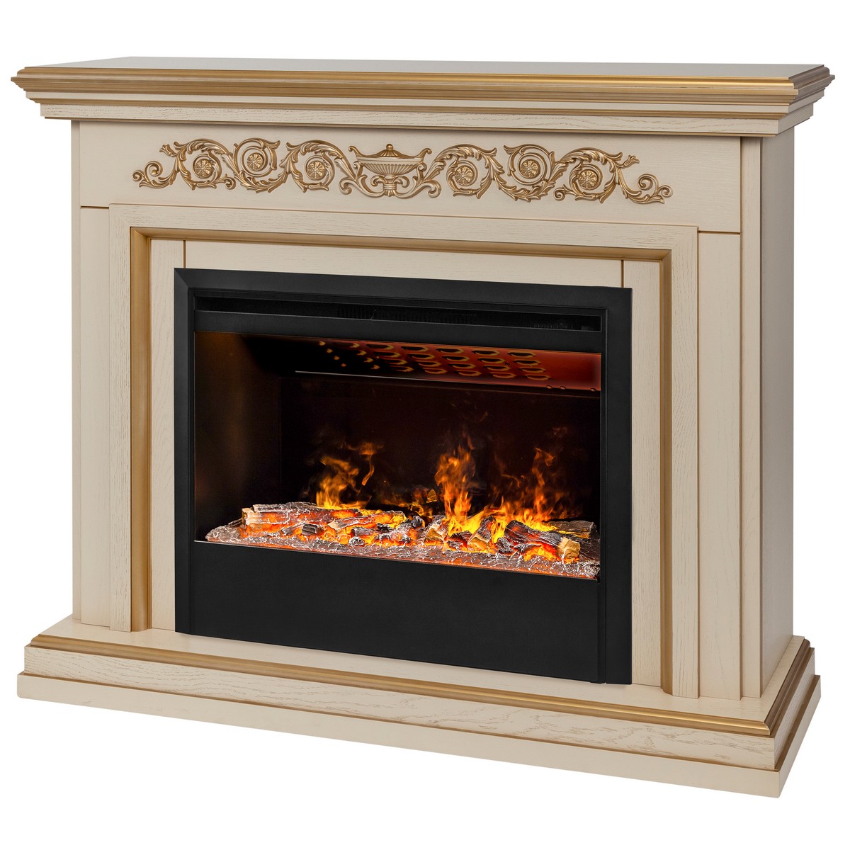 Электрокамин RealFlame Leticia 26 WT-619G с очагом 3D Helios 26 SBG