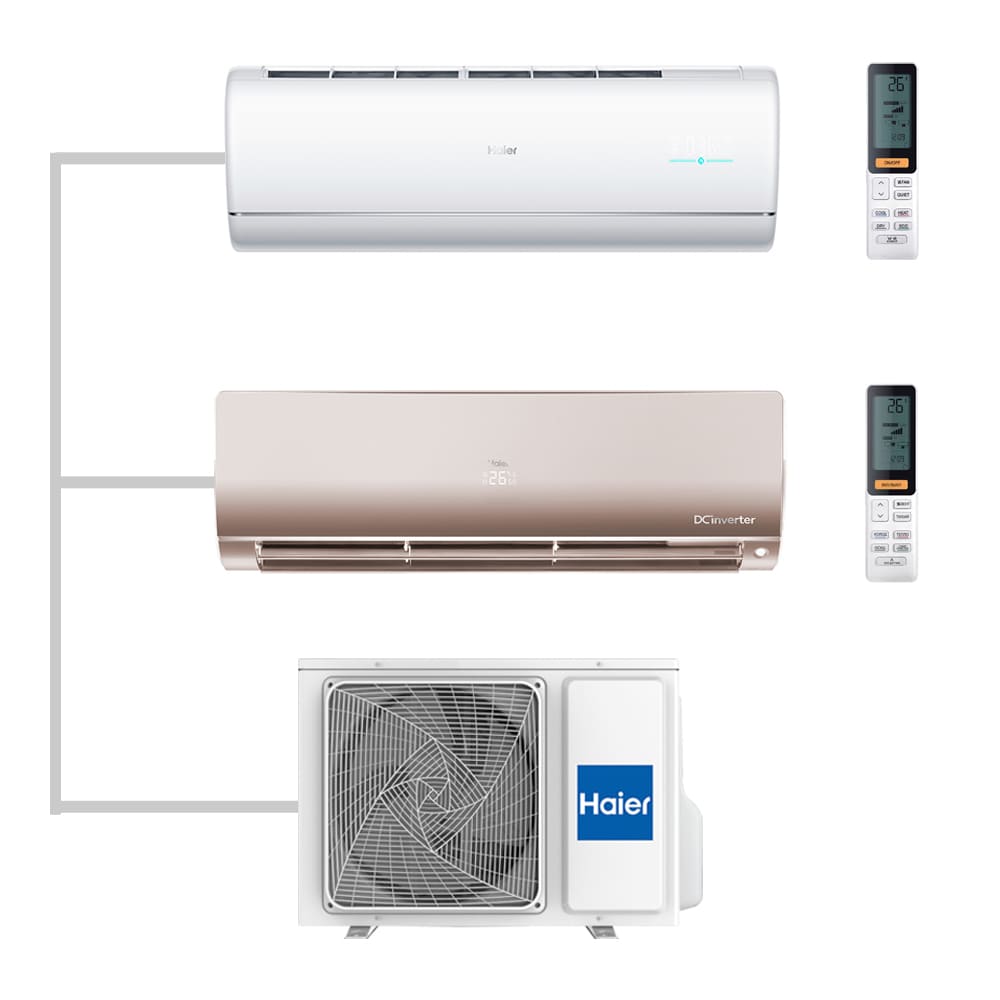 Мульти сплит-система настенная Haier AS25S2SJ2FA-W / AS25S2SF2FA-G / 2U40S2SM1FA Inverter