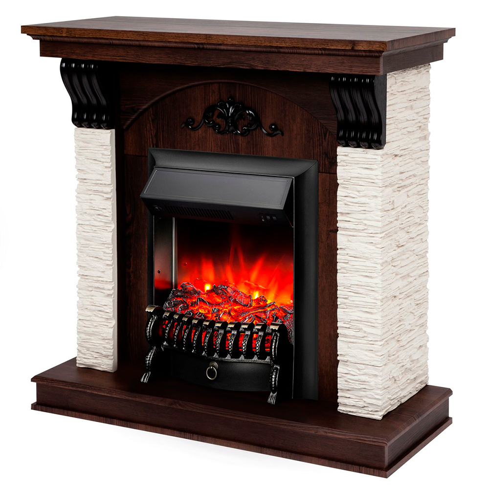 Электрокамин RealFlame Corfino NT с очагом Fobos Lux Black