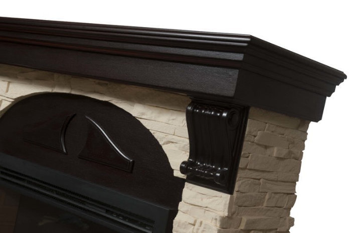 Каминокомплект Electrolux Torre 26/30S с очагом EFP/P-2620RLS камень слоновая кость, шпон венге